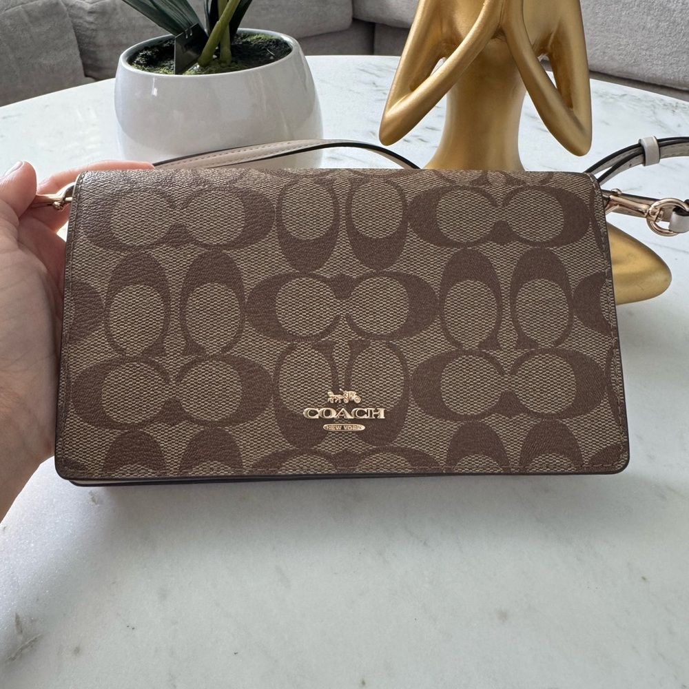 Coach Tan Signature Clutch